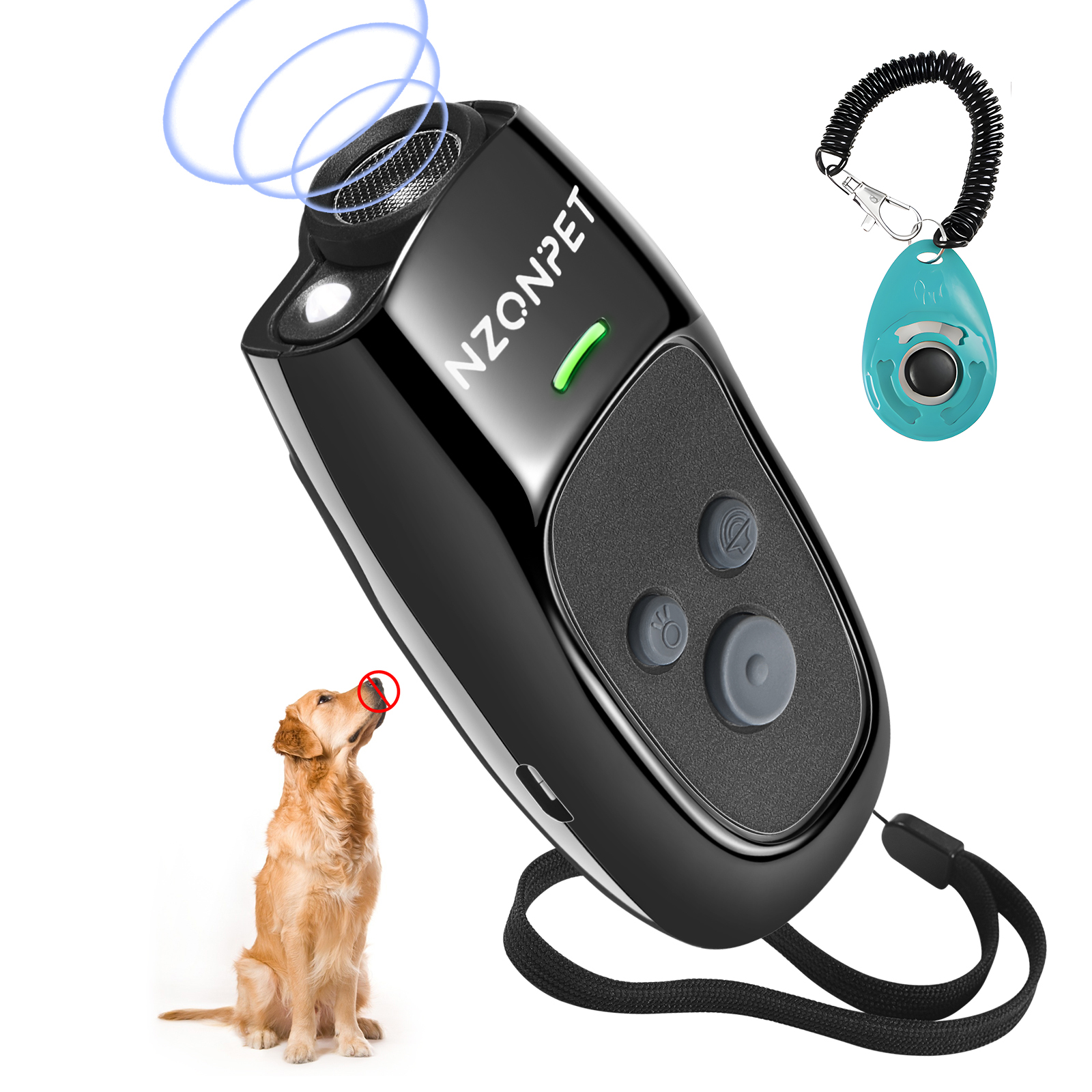 Useful Ultrasonic Dogs Bark Control Silencer Stop Anti Bark Rechargeable Device