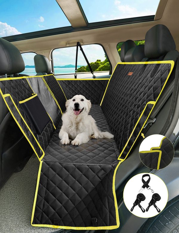 Pets Back Seat Protector for Cars Trucks SUVs - Yellow