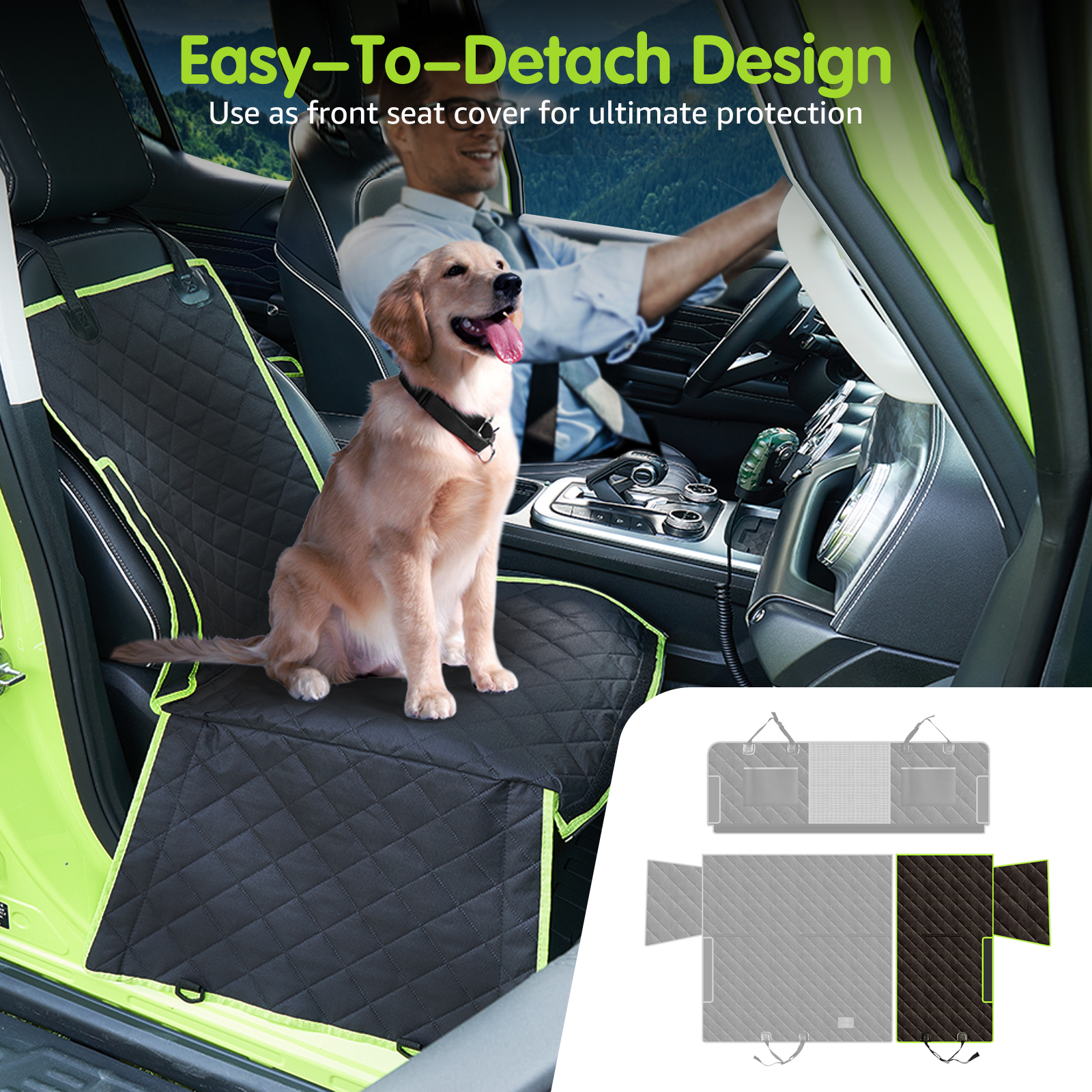 Front seat dog hammock deals